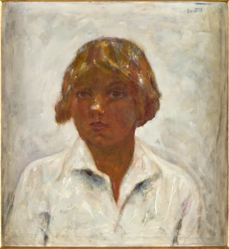 Valkoiseen korsettiin pukeutunut nainen, vastavaloon - Pierre Bonnard