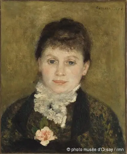Valkopäällysteinen nainen - Pierre-Auguste Renoir
