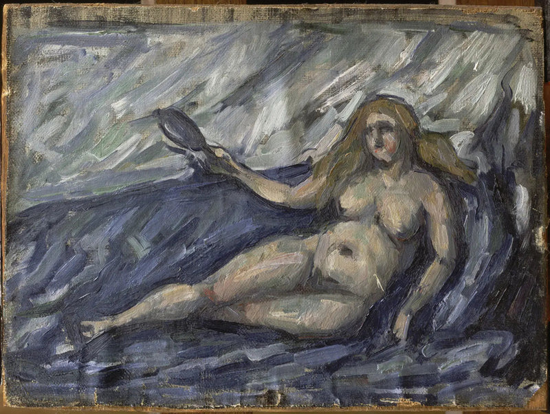 Nainen peilin edessä - Paul Cézanne