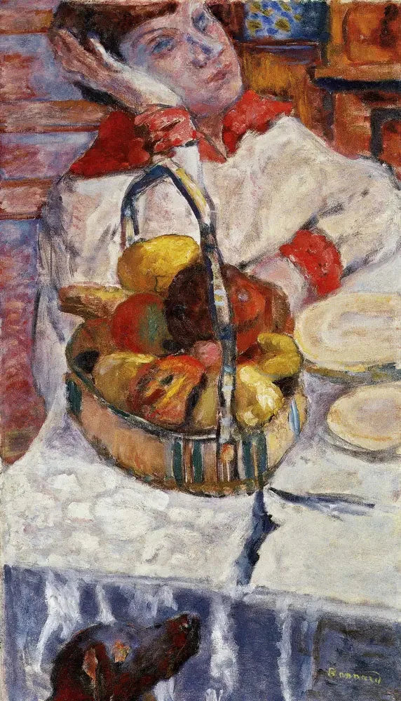 Nainen hedelmäkorin kanssa - Pierre Bonnard