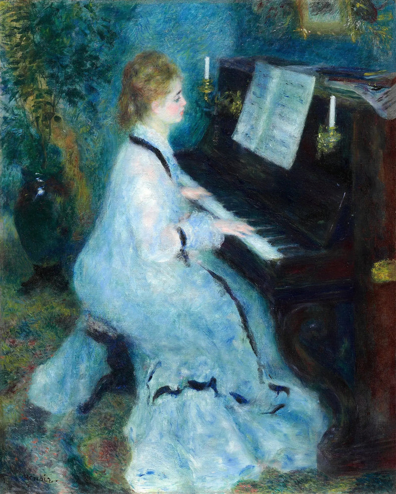 Nainen pianolla - Pierre-Auguste Renoir