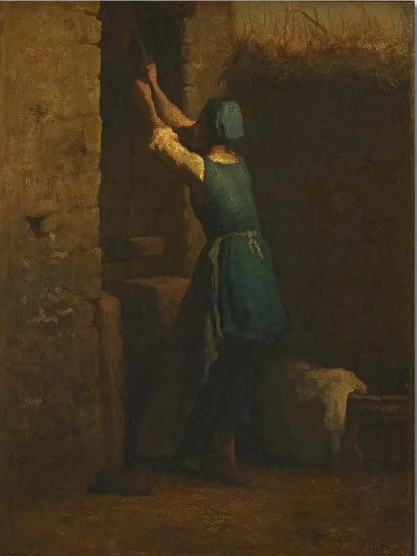 Nainen kaivossa - Jean-François Millet