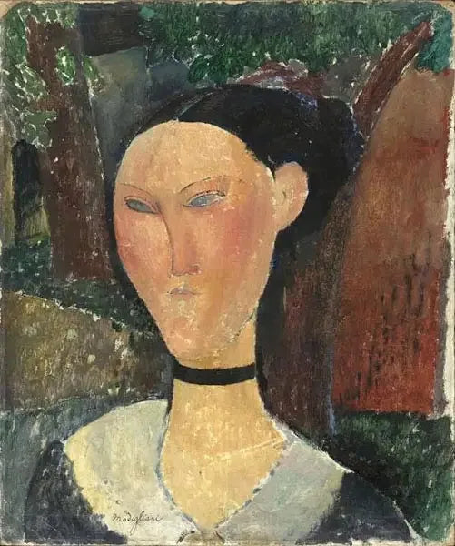 Samettinauhallinen nainen - Amedeo Modigliani