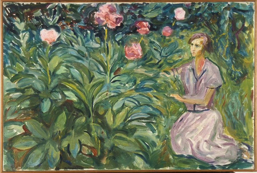 Nainen pioniensa kanssa - Edvard Munch