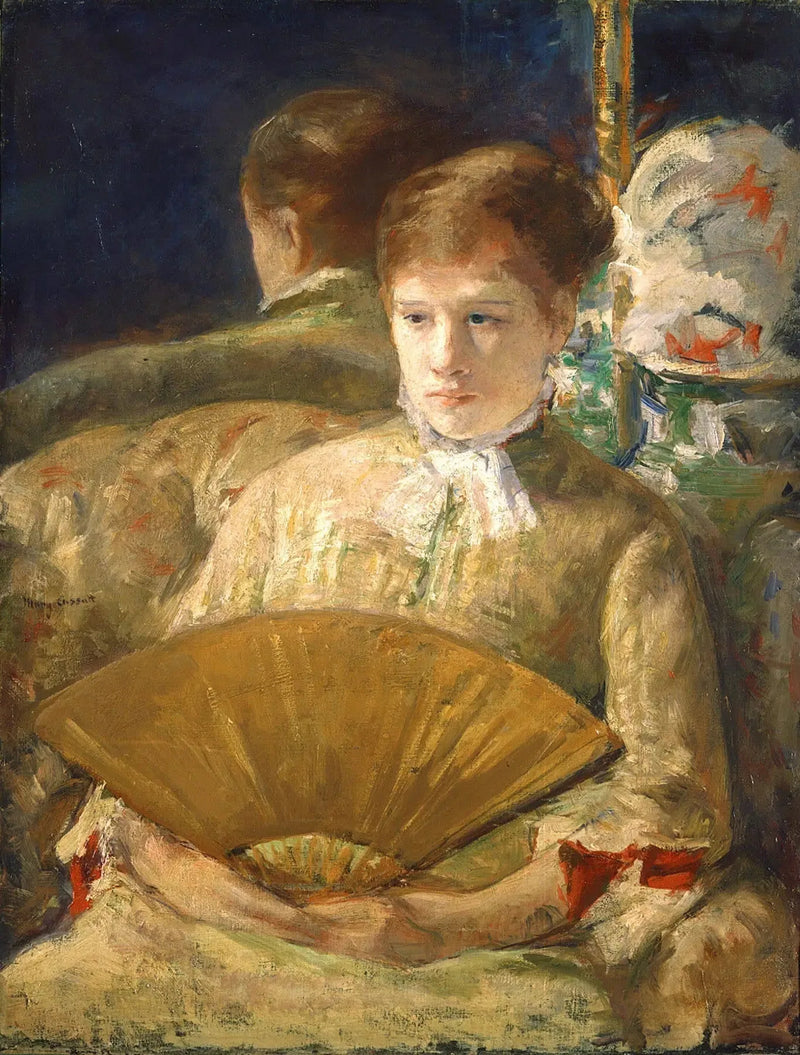 Nainen tuulettimen kanssa - Mary Cassatt