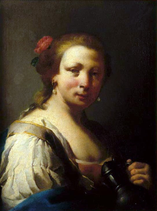 Nainen kannettavan kannun kanssa - Giovanni Battista Piazzetta