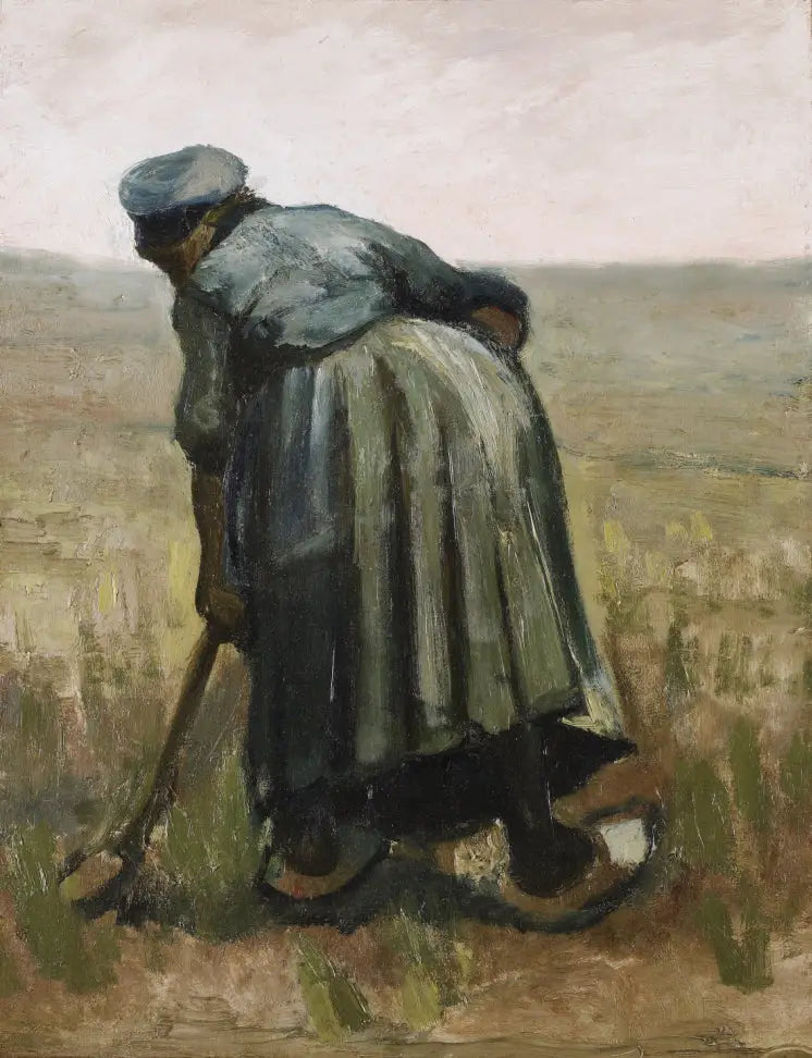 Nainen lapion kanssa, näkymä takaa - Vincent van Gogh