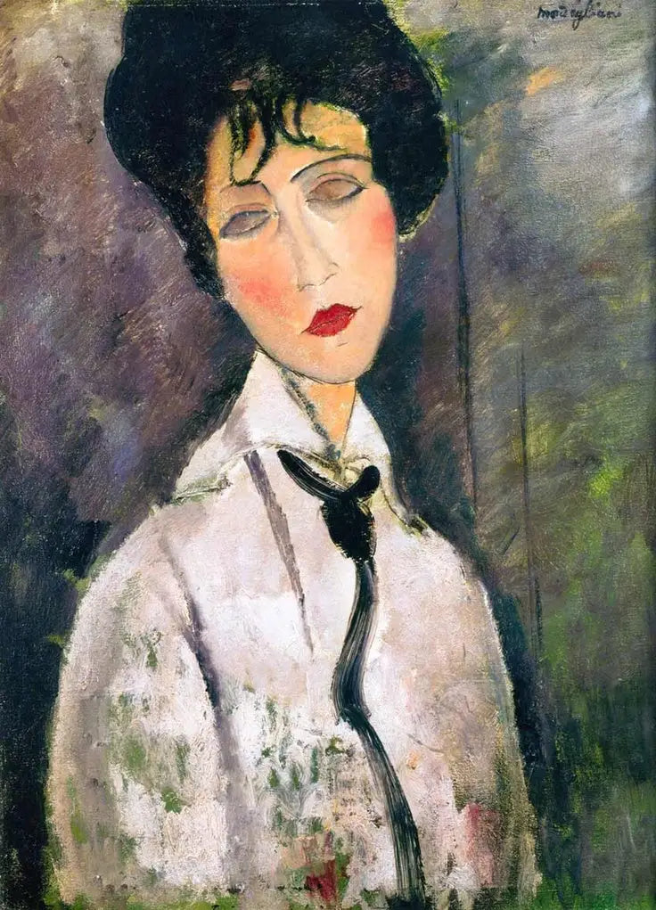 Nainen mustalla solmiolla - Amedeo Modigliani