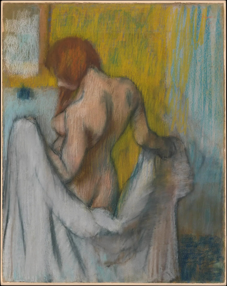 Nainen pyyhkeen kanssa - Edgar Degas