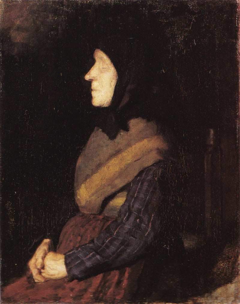 Sokea nainen, sininen aasi (Ane Christense Nielsdatter) - Anna Ancher
