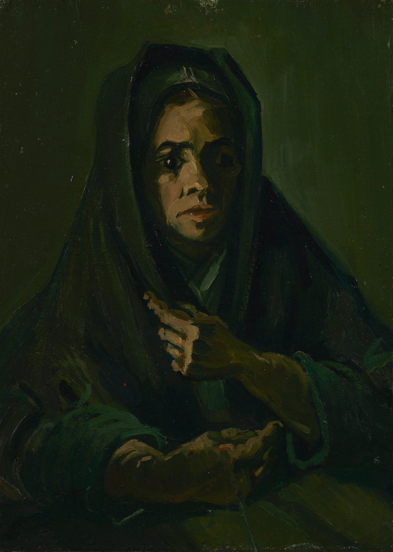 Surullinen huivi nainen - Vincent van Gogh