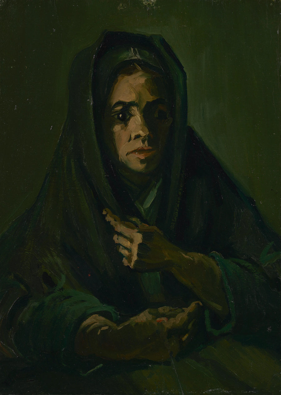 Surullinen huivi nainen - Vincent van Gogh