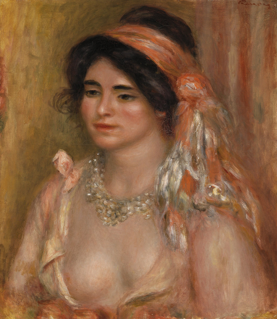 Mustahiuksinen nainen (Nuori mustahiuksinen nainen, rintakuva) - Pierre-Auguste Renoir