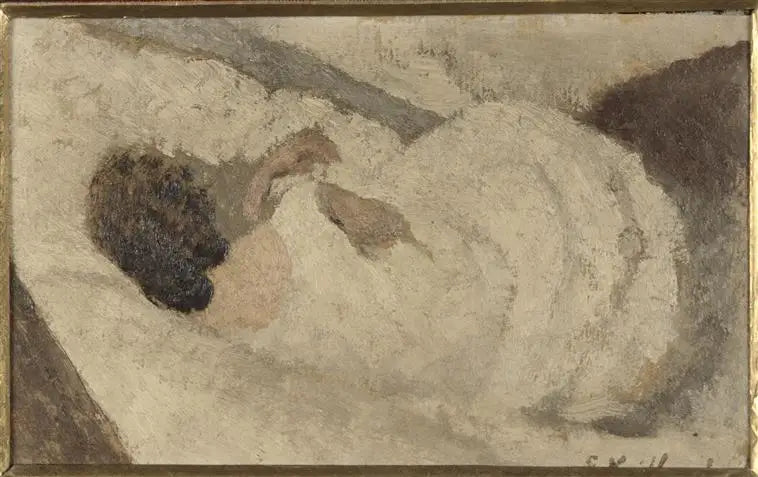 Nainen makaa selällään - Édouard Vuillard