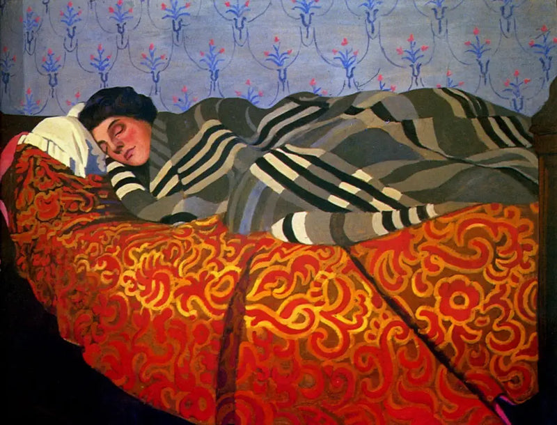 Nainen makaa unessa - Félix Vallotton