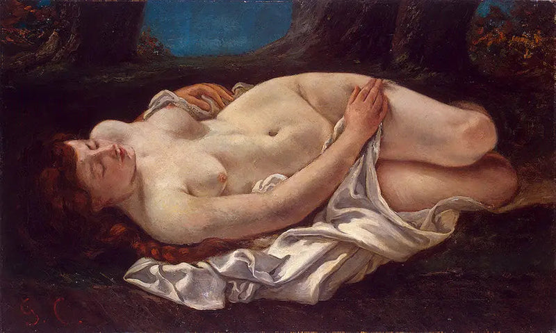 Nainen makaa - Gustave Courbet