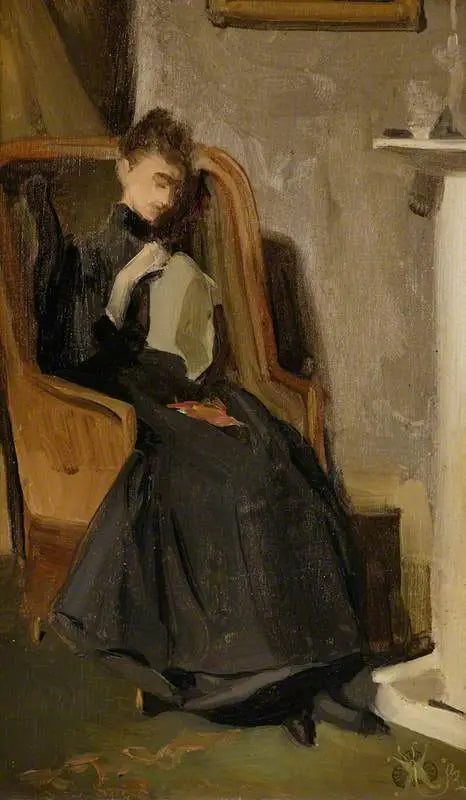 Nainen ompelemassa - James Abbott McNeill Whistler