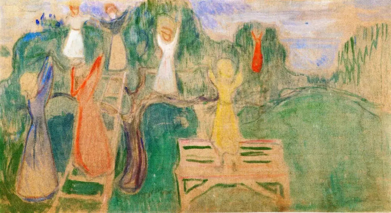 Nainen keräämässä hedelmiä - Edvard Munch