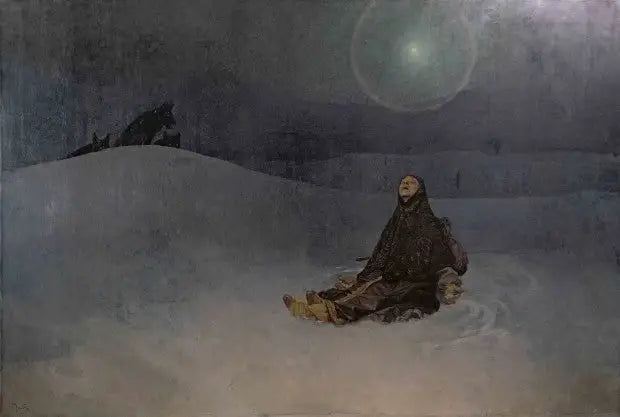 Nainen autiomaassa - Alphonse Mucha