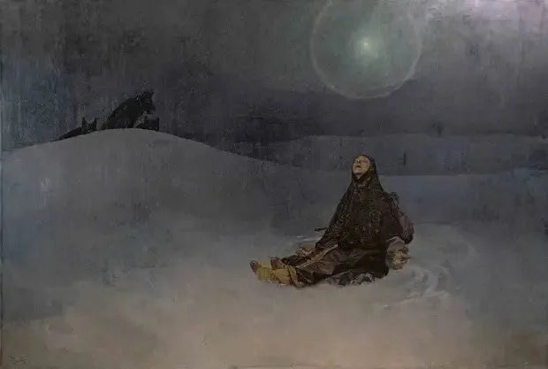 Nainen autiomaassa - Alphonse Mucha