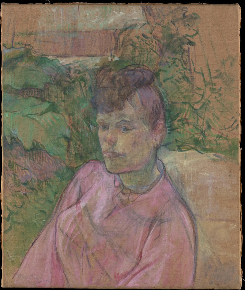 Nainen Monsieur Forestin puutarhassa - Henri de Toulouse-Lautrec