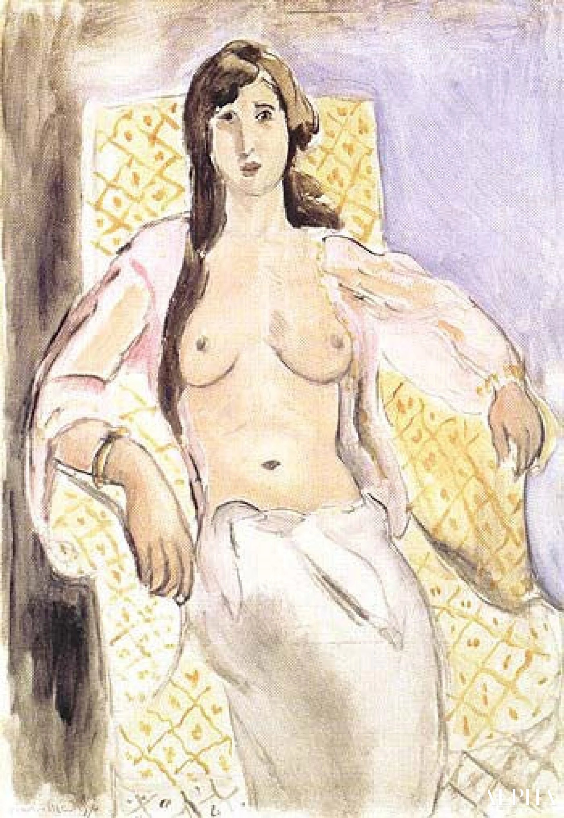 Nainen nojatuolissa tai Antoinette - Matisse - Taulujen ja korkealaatuisten maalauksien reproduktiot