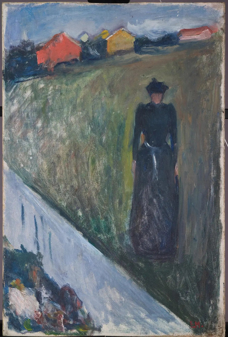 Nainen iltamaastossa - Edvard Munch