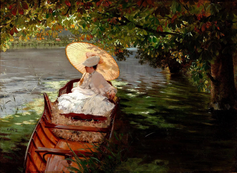 Nainen veneessä - Giuseppe De Nittis
