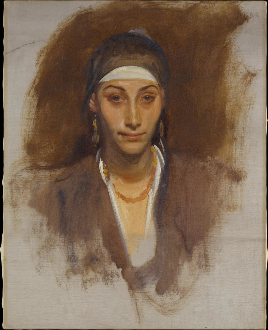 Egyptiläinen nainen korvakoruilla - John Singer Sargent