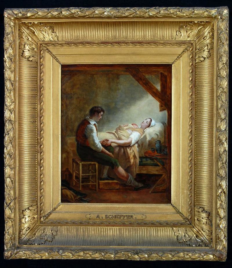 Nainen makuupuvuissa - Ary Scheffer