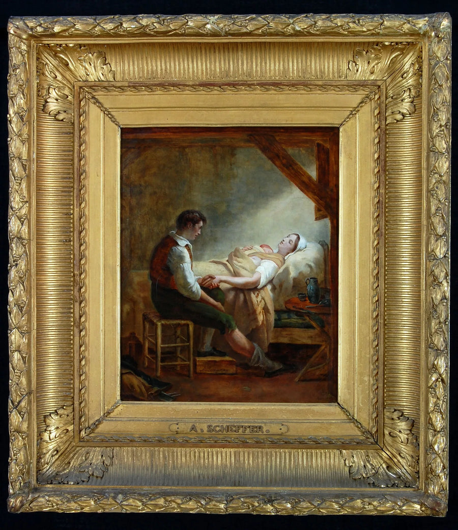 Nainen makuupuvuissa - Ary Scheffer