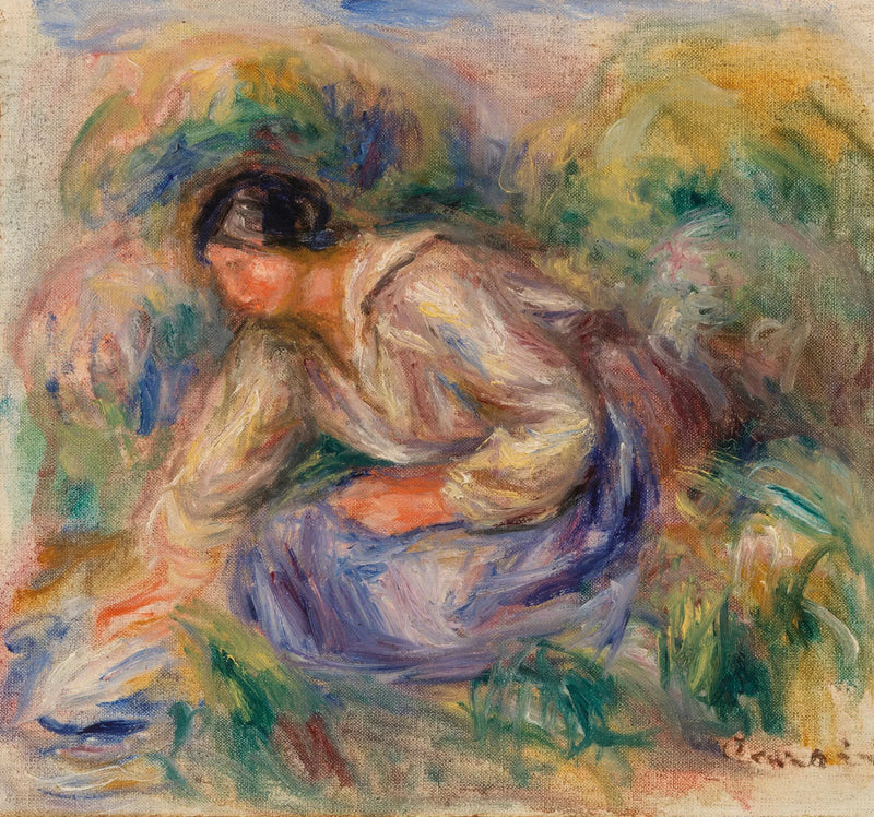 Nainen sinisessä hameessa - Pierre-Auguste Renoir