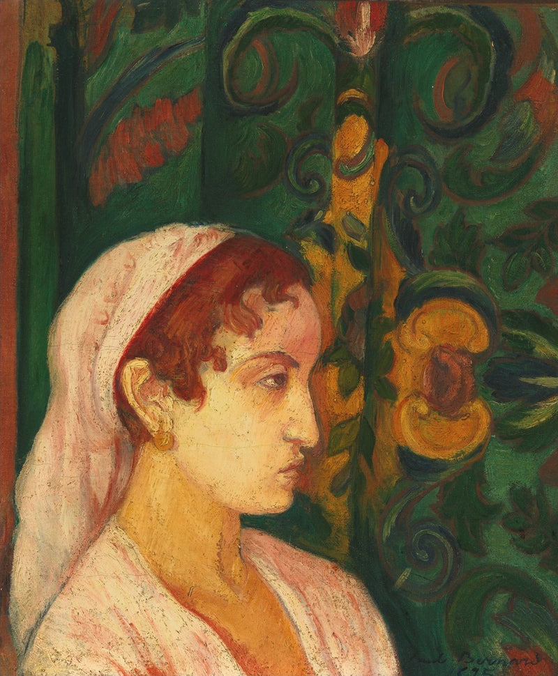Profiilissa oleva nainen - Émile Bernard