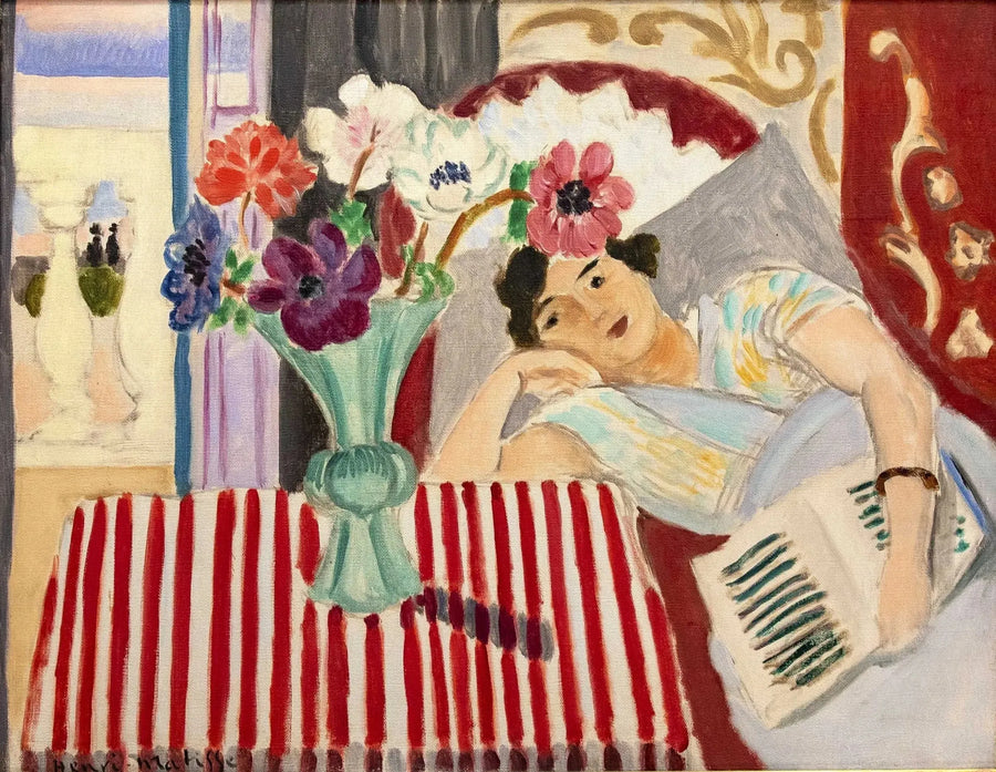 Nainen ja anemonit - Henri Matisse