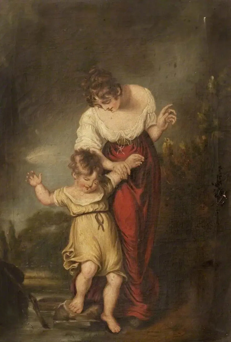 Nainen ja lapsi Fordissa - Thomas Gainsborough