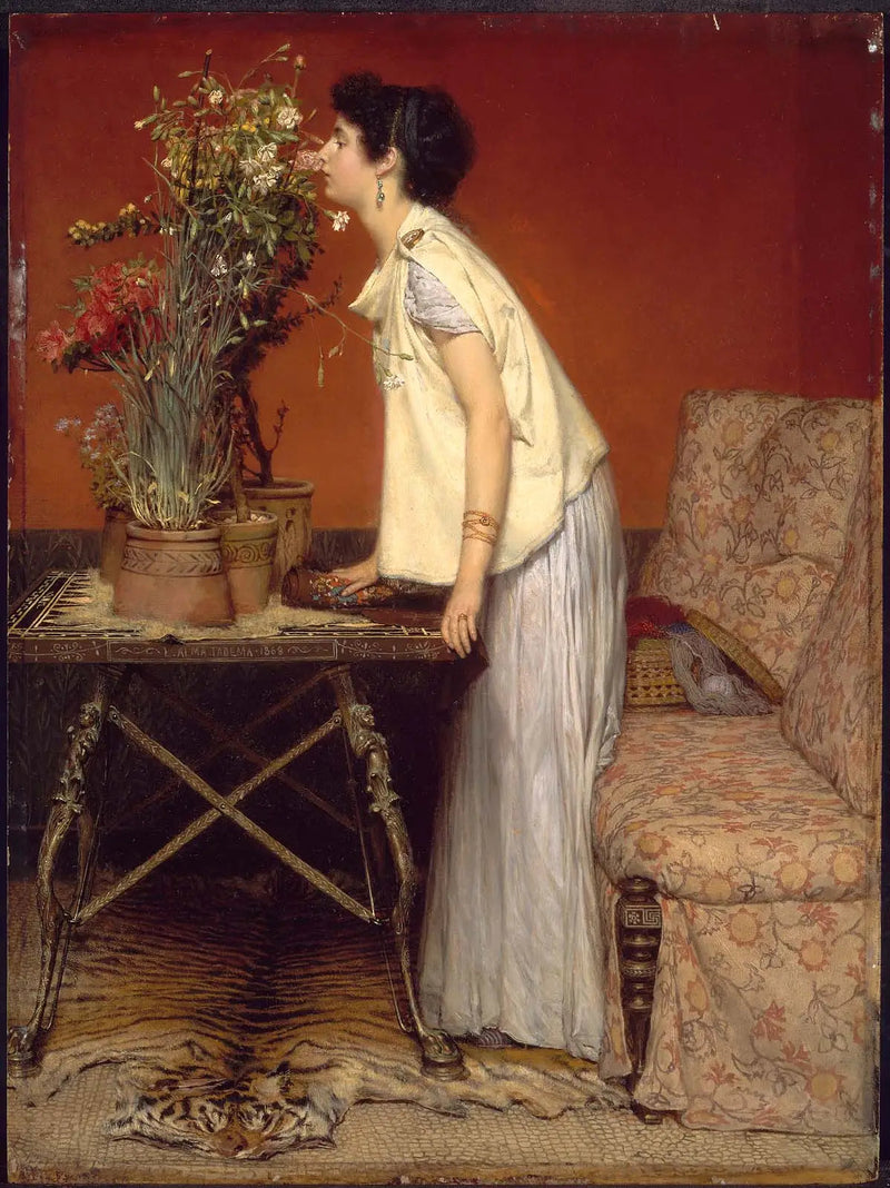 Nainen ja kukat - Lawrence Alma-Tadema