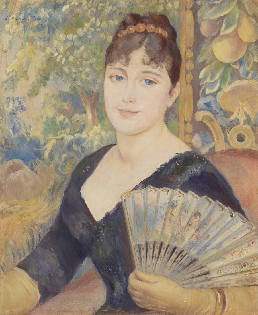 Nainen tuulettimella - Pierre-Auguste Renoir