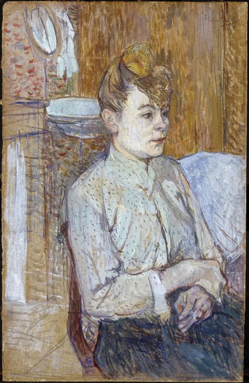 Nainen polttamassa savuketta - Henri de Toulouse-Lautrec