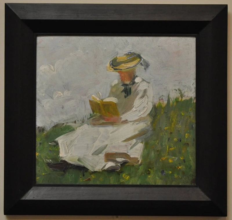 Nainen lukemassa vihreässä - Franz Marc