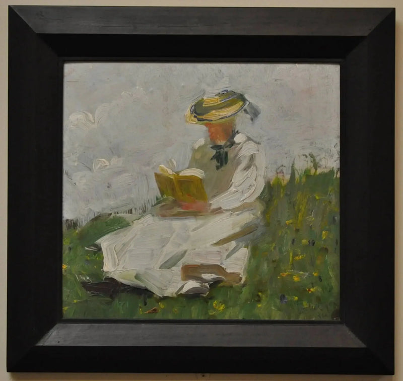 Nainen lukemassa vihreässä - Franz Marc