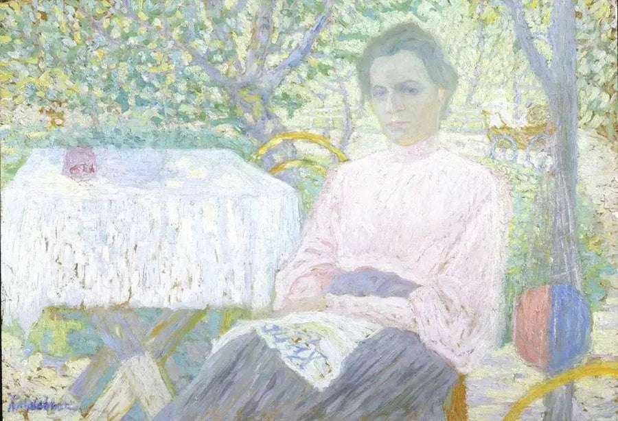 Nainen lukee sanomalehteä - Kazimir Malevich