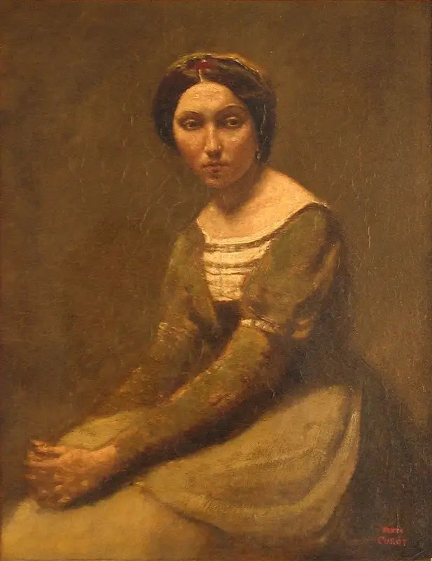 Meditoiva nainen - Jean-Baptiste Camille Corot