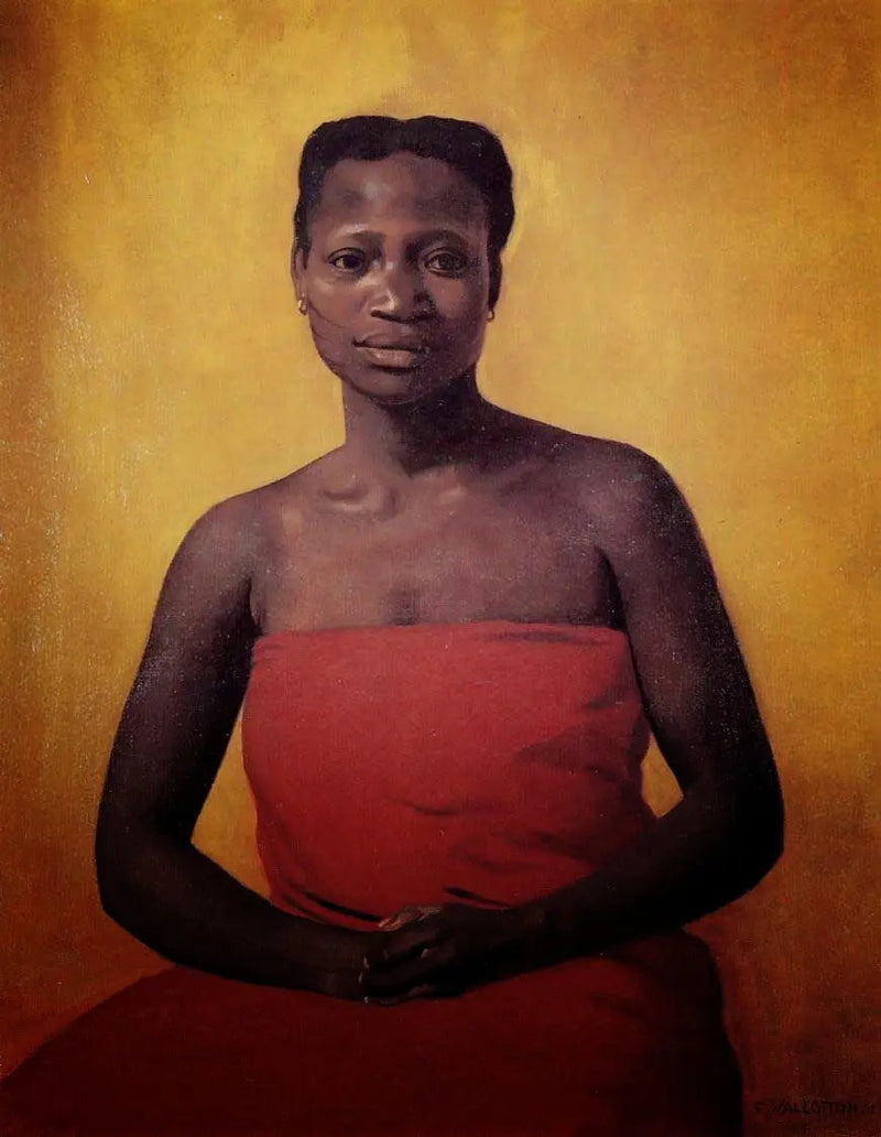 Musta nainen istuu kasvot päin - Félix Vallotton