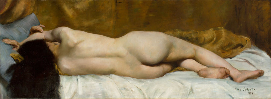 Alaston nainen makaamassa - Lovis Corinth
