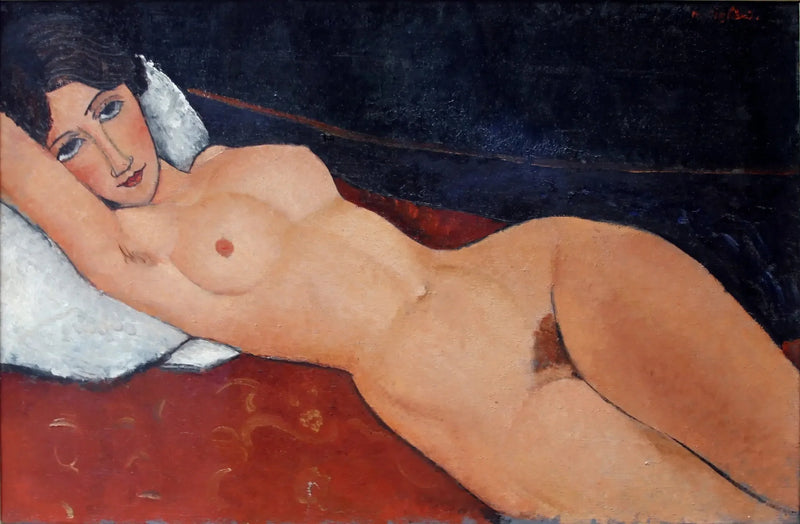 Alaston nainen tyynyllä - Amedeo Modigliani