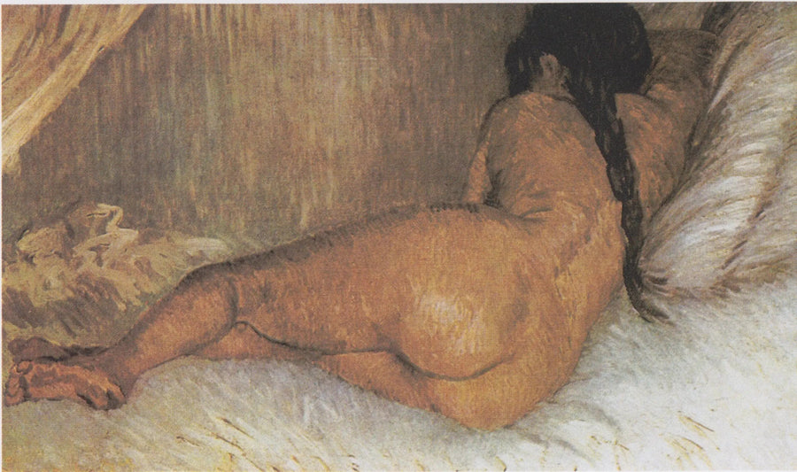 Alaston nainen makuulla, näkymä takaa - Vincent van Gogh