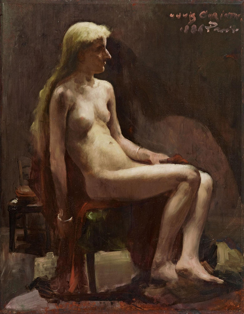 Istuva alaston nainen - Lovis Corinth