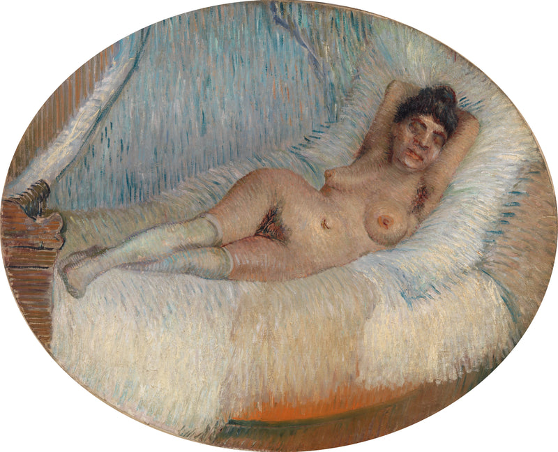 Alaston nainen sängyllä - Vincent van Gogh