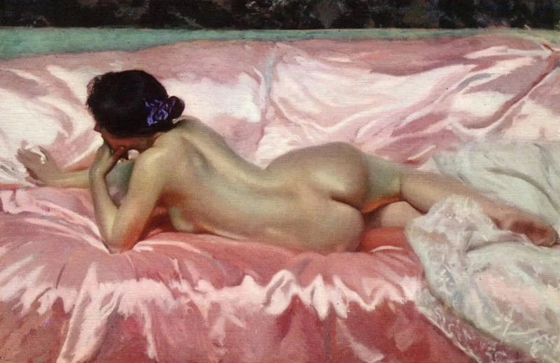 Alaston nainen - Joaquín Sorolla