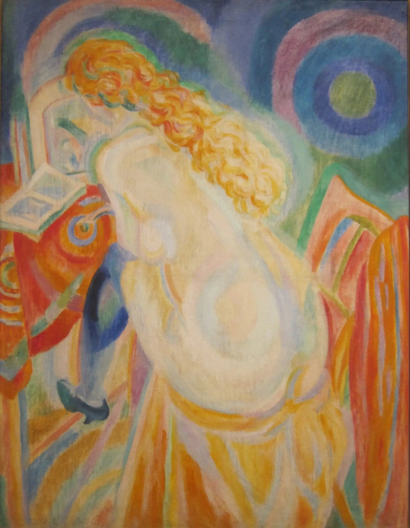 Alaston nainen lukemassa - Robert Delaunay